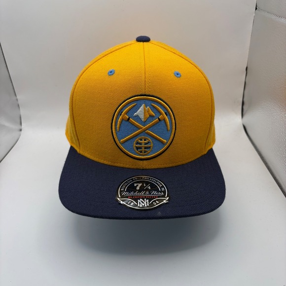 Mitchell & Ness Other - Mitchell & Ness Denver‎ Nuggets Fitted Hat 7 1/4 Yellow Navy High Crown G163K
